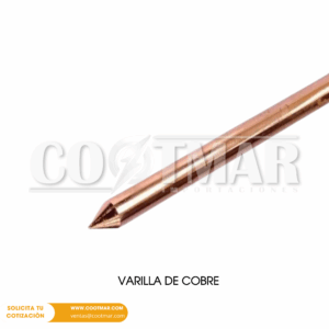 VARILLA DE COBRE ELECTROLITICO 5/8" x 2.40 m
